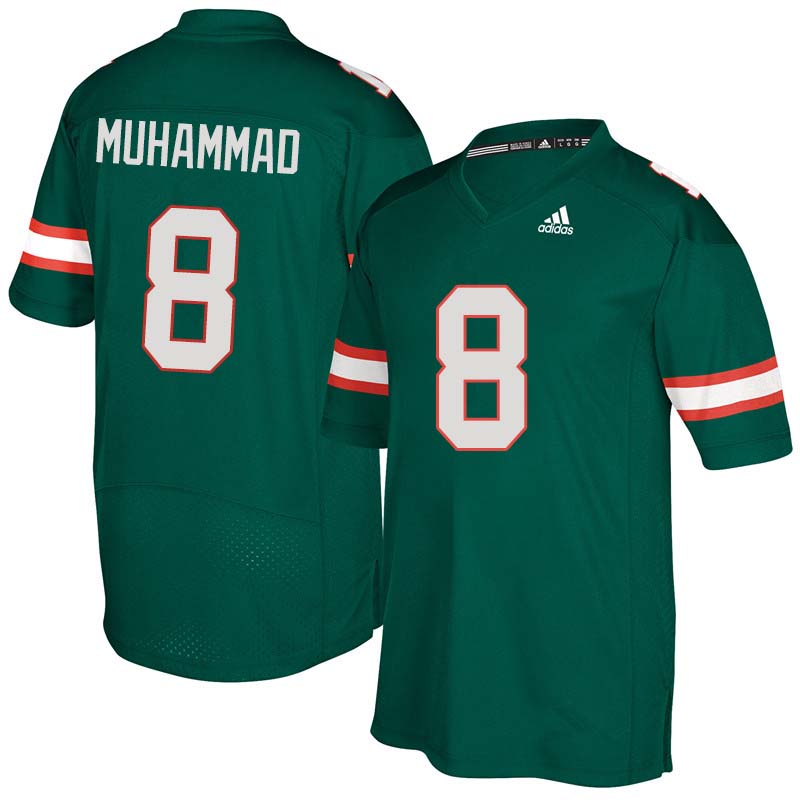 Adidas Miami Hurricanes #8 Al-Quadin Muhammad College Football Jerseys Sale-Green
